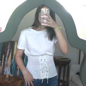Topshop corset tee **on hold**